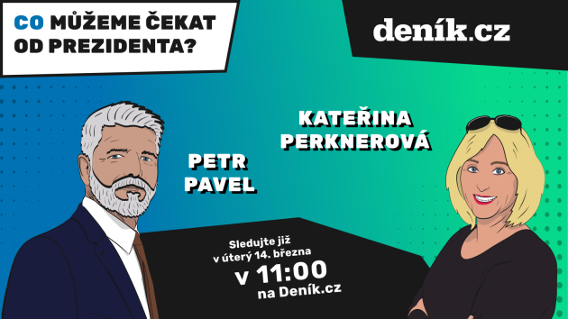 Debata Deníku: Prezident Petr Pavel hostem Kateřiny Perknerové.