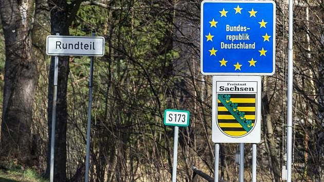 Česko-německý hraniční přechod Petrovice/Bahratal na Ústecku