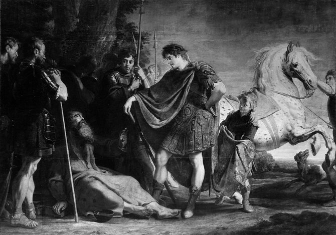 Alexandr Veliký se setkává s Diogenem