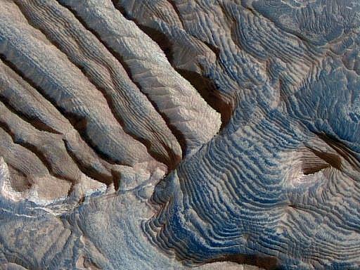 Povrch Marsu. Ilustrační foto