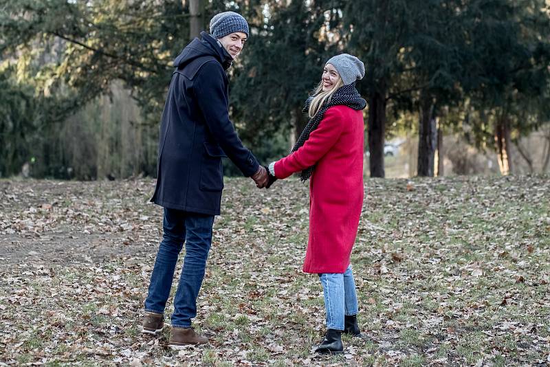 Radúz Mácha a Marta Drastíková při fotografování pro Deník.