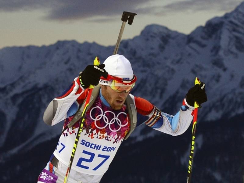 Biatlonista Michal Šlesingr skončil ve sprintu na 10 km na olympijských hrách v Soči jednatřicátý.