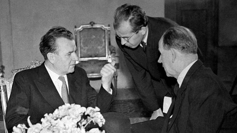 Klement Gottwald, Gustáv Husák a Antonín Zápotocký