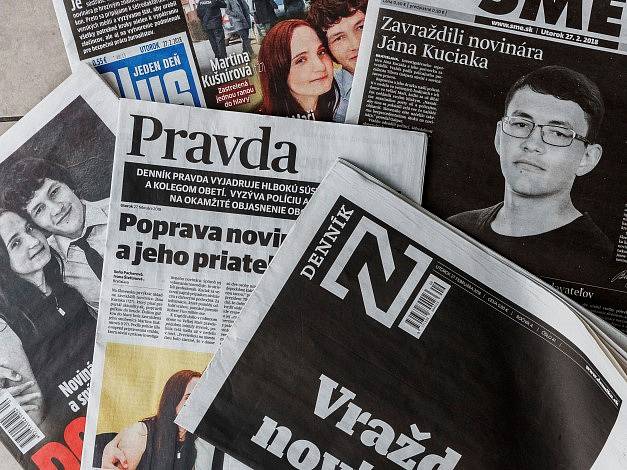 Slovenské deníky po vraždě novináře Jána Kuciaka