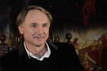 Americký spisovatel Dan Brown vystoupil 15. ledna v Praze na tiskové konferenci.