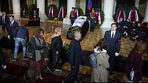 Poslední rozloučení s bývalým vůdcem Sovětského svazu Michailem Gorbačovem ve Sloupové síni Domu odborů v Moskvě, 3. září 2022.