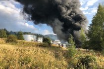 Požár v areálu firmy Čepro