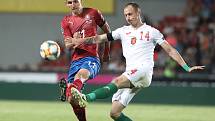 Zápas fotbalové kvalifikace ME 2020 ve fotbale mezi Českem a Bulharskem na Letné. David Pavelka.