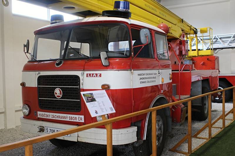 Toto je hasičský žebřík z muzea ve Zbirohu