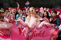 Margot Robbie s diváky filmu Barbie