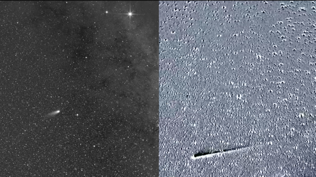 Kometa Leonard zachycena letounem NASA.
