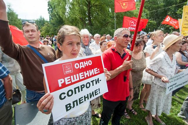 Nechceme zemřít v práci. Rusové demonstrují proti zvýšení věku pro odchod do důchodu