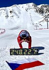 Radim Palán, nejrychlejší český lyžař současnosti, na mistrovství světa. Právě tam pokořil rekord