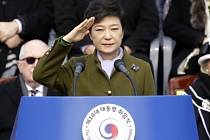 Jihokorejská prezidentka Pak Kun-hje.