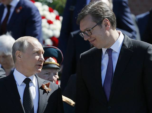 Vladimir Putin a srbský prezident Aleksandar Vučić