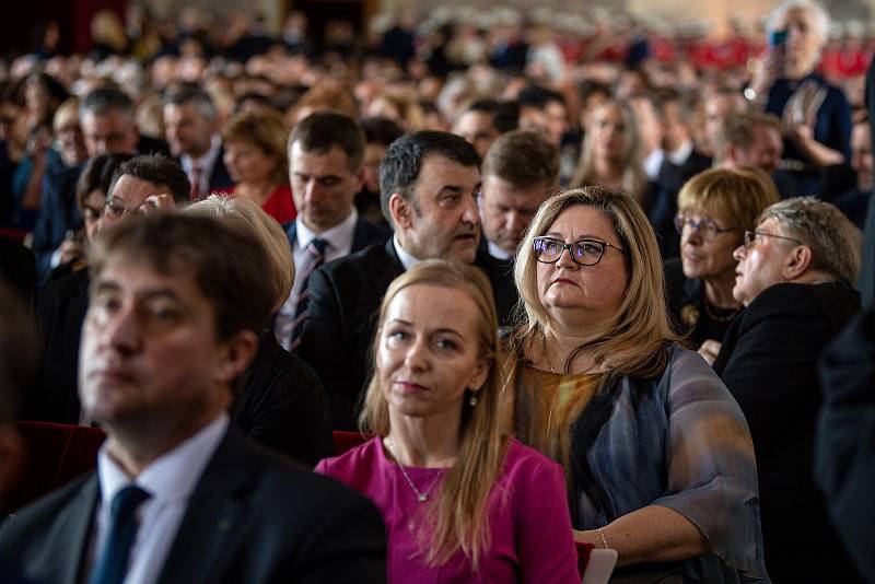 Nově zvolený prezident České republiky Petr Pavel při slavnostní inauguraci na Pražském hradě, 9. března 2023