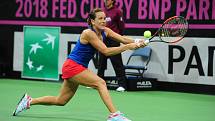 Tenisové finále FedCupu mezi Českou republikou a USA 10. listopadu v Praze. Barbora Strýcová.