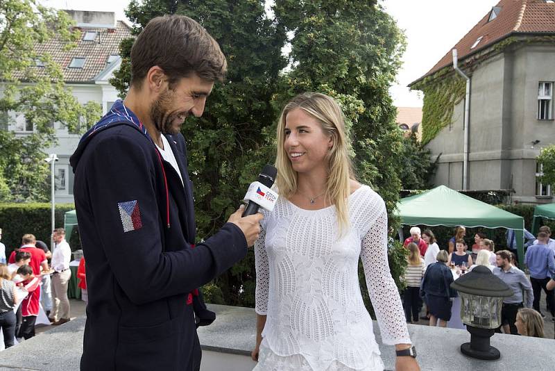 Ester Ledecká a pětibojař David Svoboda