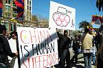 Protesty proti porušování lidských práv v Číně