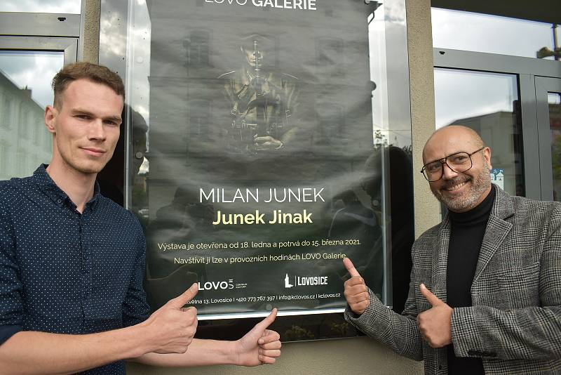 Na výstavu s tématem války dorazil i model Milana Junka, herec Lubomír Seman