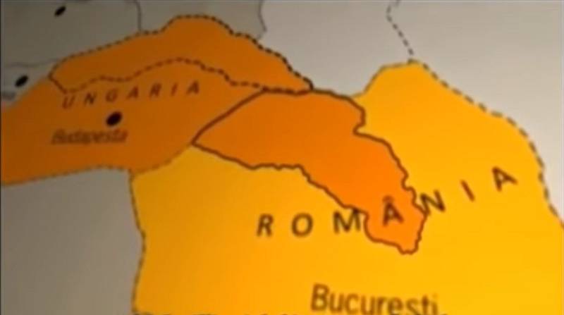 Maďarský vpád vytvořil hluboký klín v rumunském území