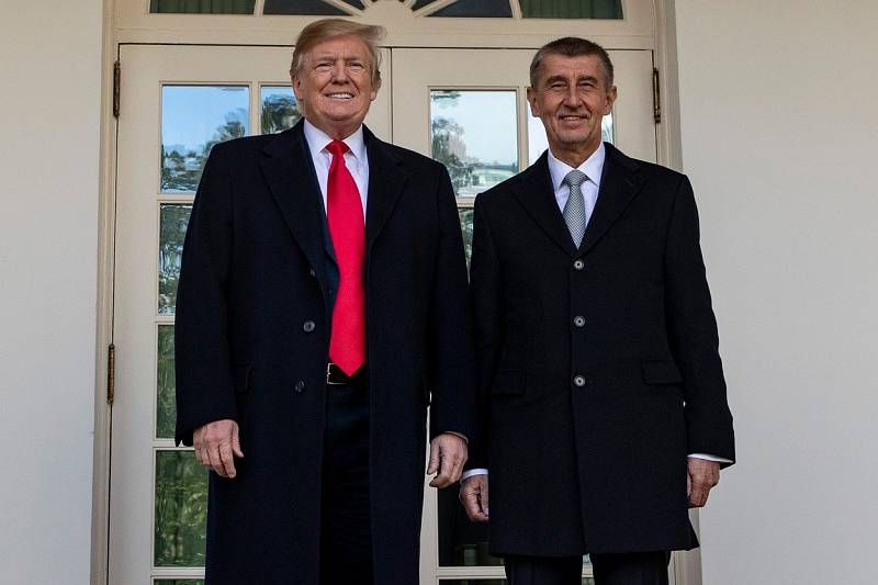 Americký prezident Donald Trump a český premiér Andrej Babiš