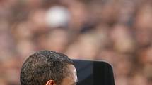 Americký prezident Barack Obama vystoupil se svým projevem 5. dubna na pražském Hradčanském náměstí.