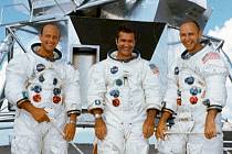 Posádka Apolla 12. Zleva doprava velitel mise Charles „Pete“ Conrad, šéf velitelského modulu Richard F. Gordon a pilot lunárního modulu Alan L. Bean
