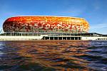 Mordovia Arena (Saransk, kapacita 45 015). Stavba stadionu začala v roce 2012 na počest výročí tisíci let od doby, kdy se etnikum Mordvinců sjednotilo s ruským národem. Po šampionátu bude část stadionu zbourána, čímž bude kapacita snížena na 25 000.