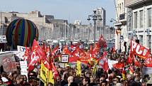 Protesty proti reformě pracovního práva ve francouzské Marseille