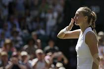 Česká tenistka Petra Kvitová na Wimbledonu
