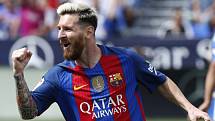Argentinec Lionel Messi v dresu Barcelony.
