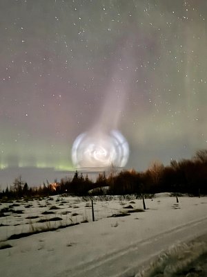 Spirála ozářila oblohu nad Islandem i Norskem.