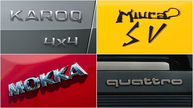 Jak automobilky vytvářejí jména pro své modely?