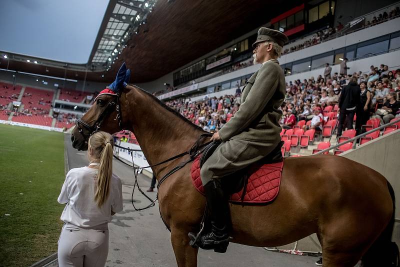 První program hromadných skladeb v rámci XVI. všesokolského sletu proběhl 5. července 2018 v pražské Eden Aréně.