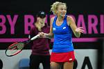 Tenisové finále FedCupu mezi Českou republikou a USA 11. listopadu v Praze. Kateřina Siniaková.