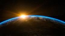 Slunce a Země. Bez Slunce by na Zemi velmi rychle zanikl život.