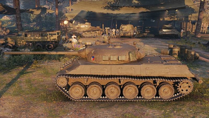 Návrhy T-50 společnosti Škoda je již na první pohled významně modernější, má například dvakrát lomený přesní pancíř korby, což byla novinky, se kterou jako první přišel sovětský těžký tank IS-3. Vizualizace tanku ze hry World of Tanks