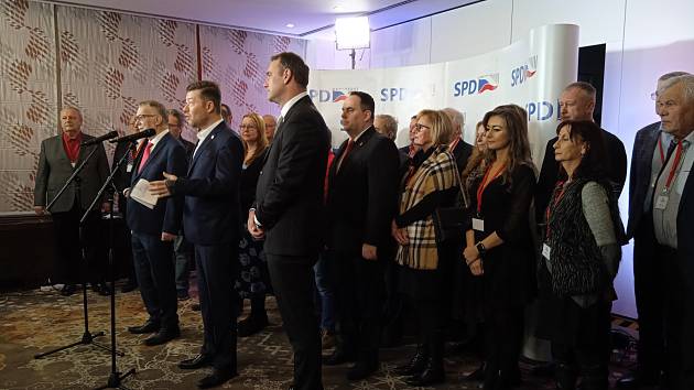 Z volebního štábu Jaroslava Bašty (SPD)