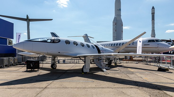 Elektrické letadlo Eviation Alice na veletrhu Paris Air Show 2019.