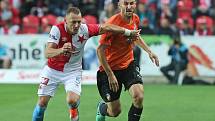 Zápas fotbalové Fortuna ligy - SK Slavie Praha - FC Viktoria Plzeň v Edenu 1.září.