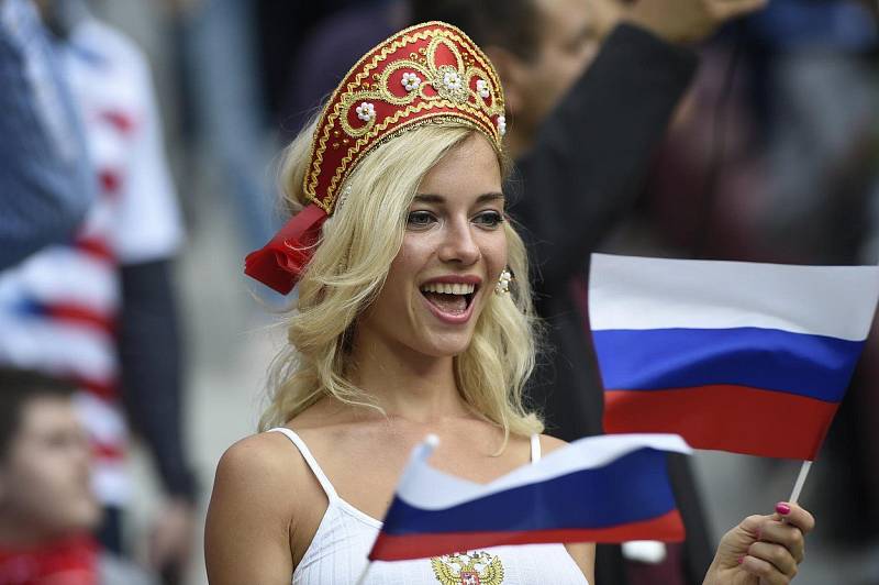 Ruská fanynka. Fotbalové MS Rusko 2018