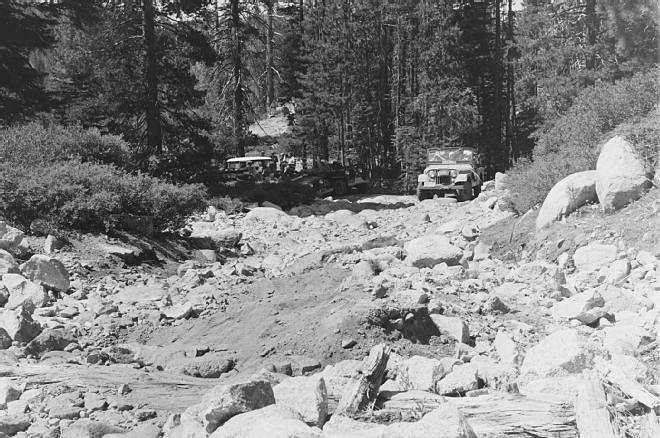 Historický pohled na Rubicon Trail.