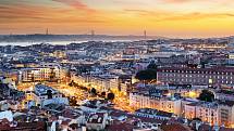 Lisabon při západu slunce
