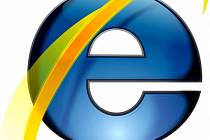 Logo internetového prohlížeče Internet Explorer.