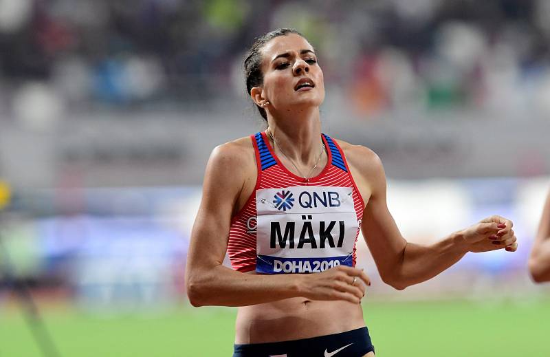 Kristiina Mäki v semifinále na 1500 metrů