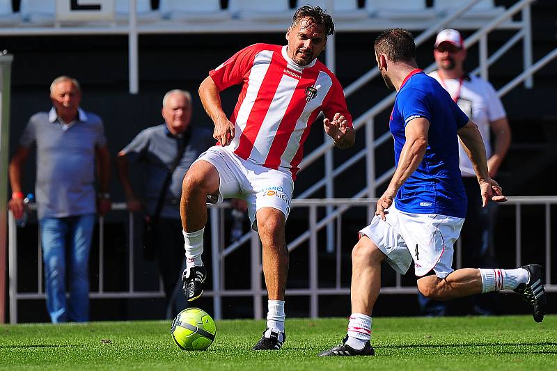 Fotbalové utkání bývalých hráčů FK Viktoria Žižkov a SK Slavia Praha k výročí 115. narozenin klubu Viktorie Žižkov 29. července v Praze. Marek Kincl