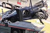 Koenigsegg One:1 havaroval na Nürburgringu.
