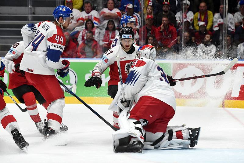 Bratislava 19.5.2019 - Mistrovství světa v Bratislavě - skupina B - Česko v bílém proti Rakousku v červeném