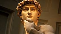 Michelangelova socha Davida ve Florencii.